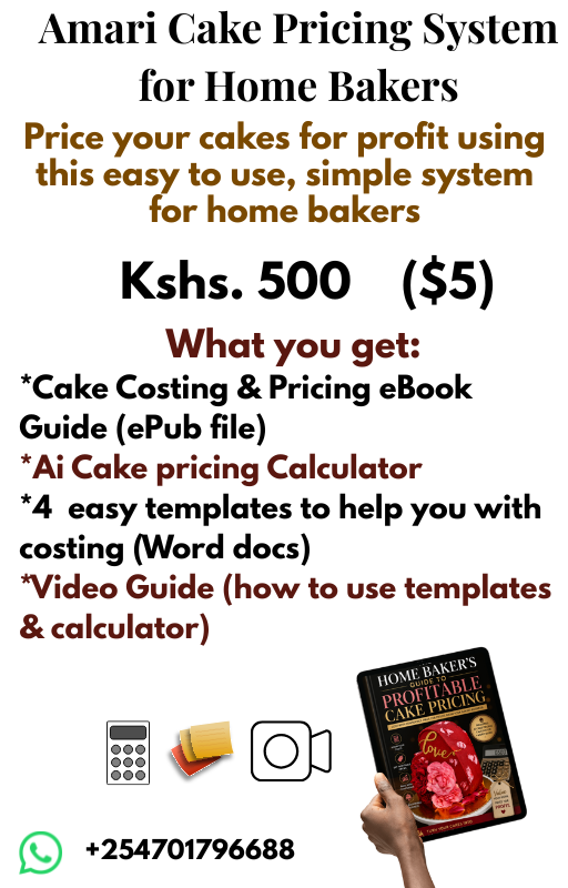 Amari Cake Pricing System: A Home Baker's Guide to Profitable Cake Pricing